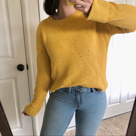 Magaschoni Sweaters - Magaschoni Yellow Knit Cozy Cashmere Wool Sweater